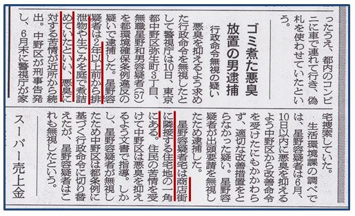 ゴミを煮た新聞記事 ゴミを煮た新聞記事